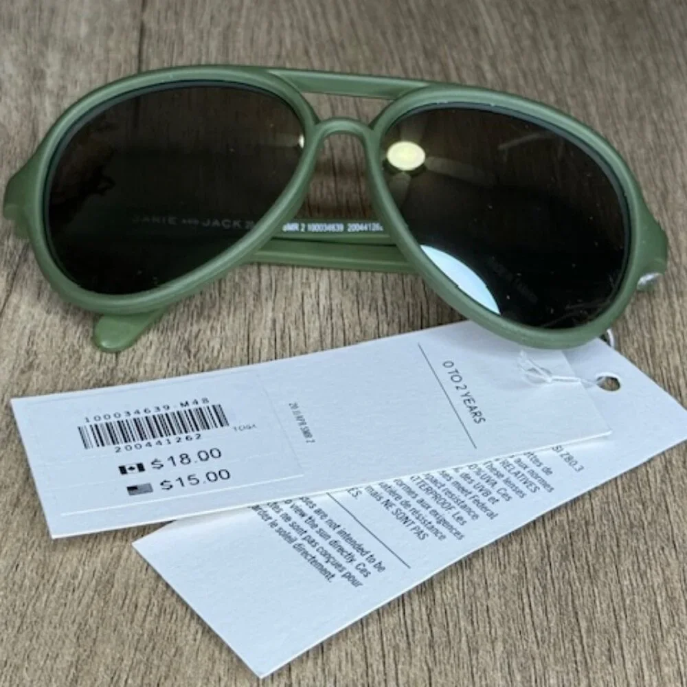Children's Green Aviator Glasses from Janie and Jack